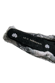 Current Boutique-Lele Sadoughi - Grey & White Plaid Knot Front Headband