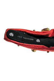 Current Boutique-Lele Sadoughi - Orange Knot Front Jewel, Pearl, and Red Coral Embellished Headband
