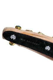 Current Boutique-Lele Sadoughi - Peach Pink Velvet w/ Multi Colored Gem Headband