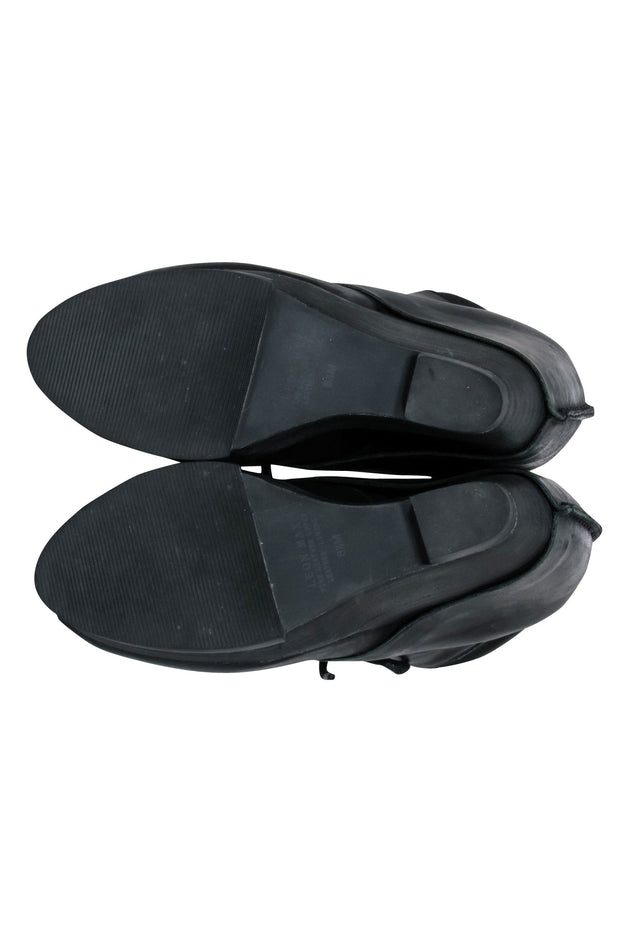 Current Boutique-Leon Max - Black Leather Platform Short Boots Sz 6.5