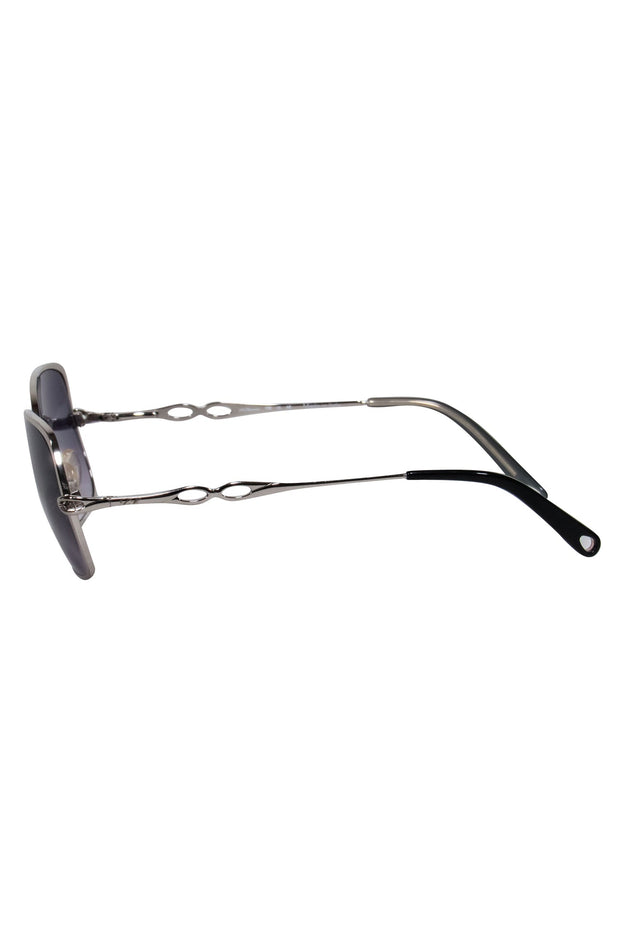 Current Boutique-Les Copains - Silver Frame w/ Dark Blue Lens Sunglasses