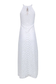 Current Boutique-Lilly Pulitzer - White Sleeveless High Neck Crochet Lace Maxi Dress Sz XXS