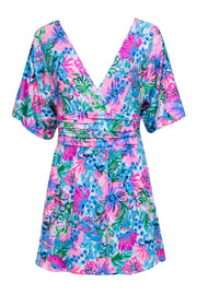 Current Boutique-Lilly Pulitzer - Pink, Blue, & Multi Color Print Mini Romper Sz XXS