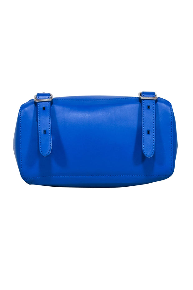 Current Boutique-Loeffler Randall - Blue Leather Front Flap Backpack