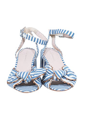 Current Boutique-Loeffler Randall - Blue & White Stripe Strappy Sandals Sz 10