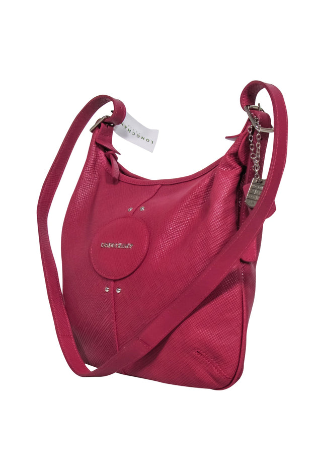 Current Boutique-Longchamp - Fuchsia Pink Textured Crossbody Bag