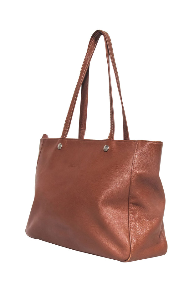 Current Boutique-Longchamp - Tan Pebbled Leather Tote Bag