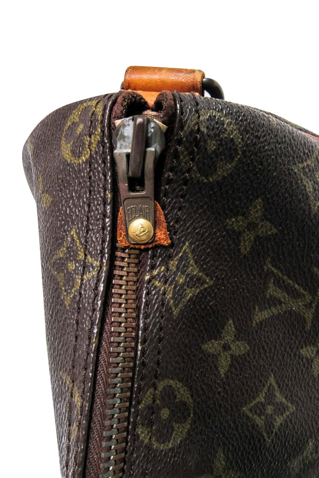 Current Boutique-Louis Vuitton -Brown Monogram Bandoulière Keepall 50 w/ Luggage Tag