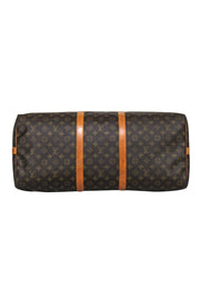 Current Boutique-Louis Vuitton - Brown Monogram Bandoulière Keepall 60 w/ Luggage Tag