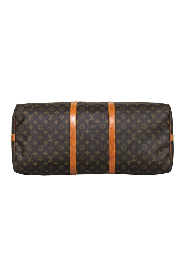 Current Boutique-Louis Vuitton - Brown Monogram Bandoulière Keepall 60 w/ Luggage Tag