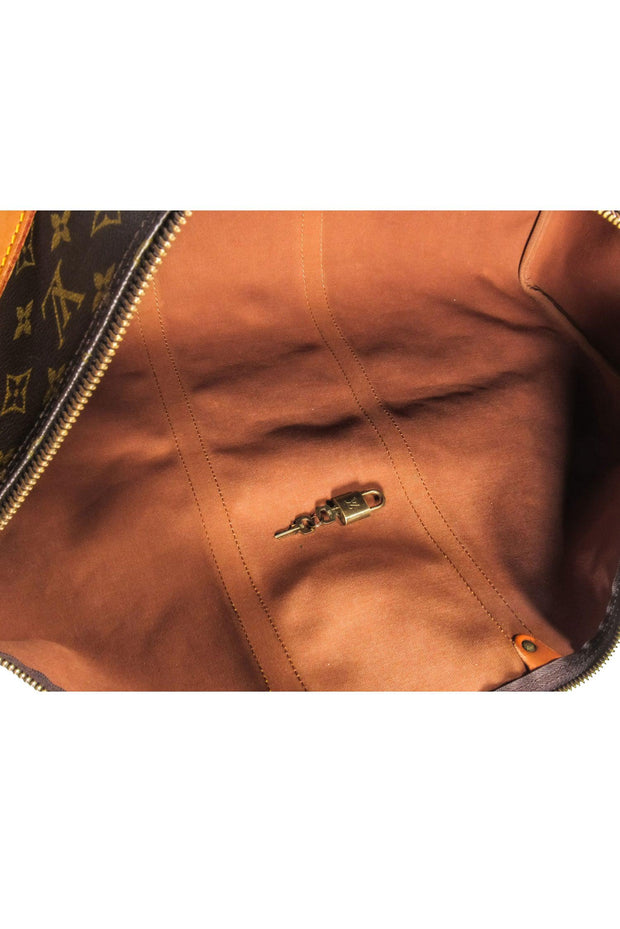Current Boutique-Louis Vuitton - Brown Monogram Bandoulière Keepall 60 w/ Luggage Tag