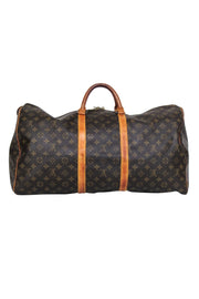 Current Boutique-Louis Vuitton - Brown Monogram Coated Canvas Keepall