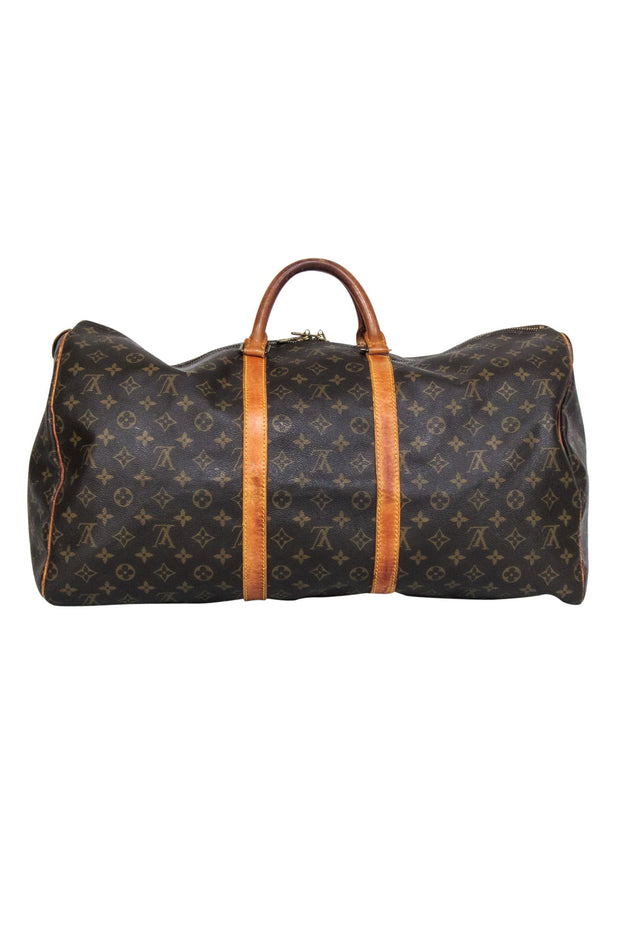 Current Boutique-Louis Vuitton - Brown Monogram Coated Canvas Keepall
