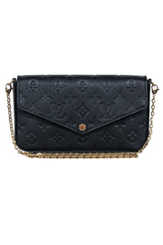 Current Boutique-Louis Vuitton - Black Monogram Empreinte Leather "Félicie Pochette" Crossbody Bag