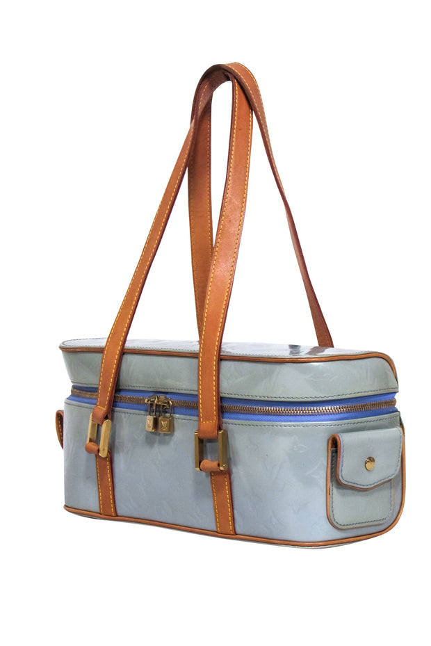 Current Boutique-Louis Vuitton - Light Blue Metallic "Sullivan Horizontal MM" Handbag