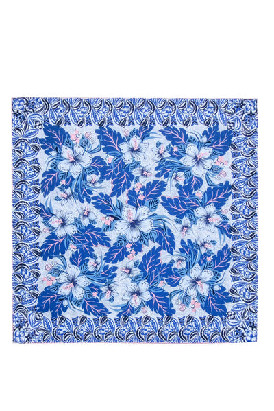Current Boutique-Louis Vuitton - Blue, Pink, & White Print Scarf