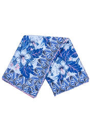 Current Boutique-Louis Vuitton - Blue, Pink, & White Print Scarf