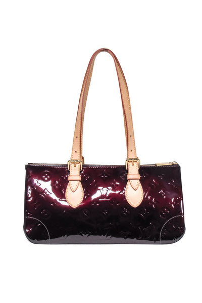 Current Boutique-Louis Vuitton - Maroon Vernis Tricot Amarante Shoulder Bag
