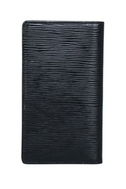 Current Boutique-Louis Vuitton - Black Epi Leather "Agenda Poche Noir" Wallet