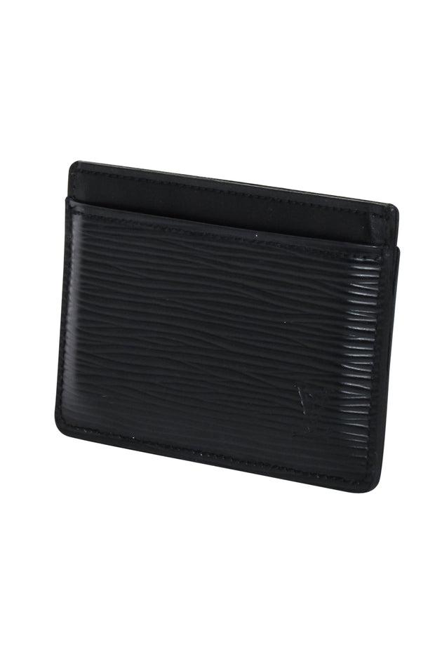 Current Boutique-Louis Vuitton - Black Epi Leather Card Holder Wallet