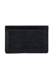 Current Boutique-Louis Vuitton - Black Epi Leather Card Holder Wallet