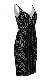Current Boutique-Lover - Sleeveless Black Illusion Lace Midi Dress Sz 6