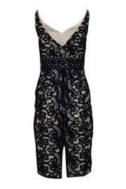 Current Boutique-Lover - Sleeveless Black Illusion Lace Midi Dress Sz 6