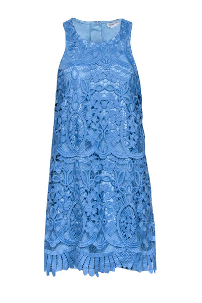 Current Boutique-Lovers + Friends - Light Blue Eyelet Lace Sleeveless Dress Sz L
