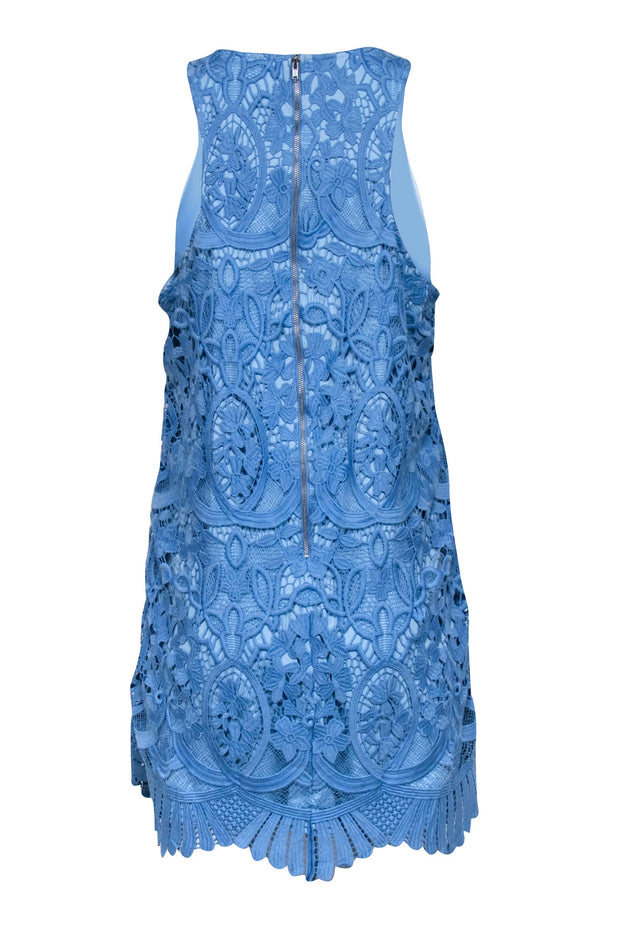 Current Boutique-Lovers + Friends - Light Blue Eyelet Lace Sleeveless Dress Sz L