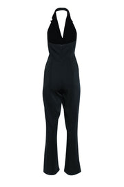 Current Boutique-Lovers + Friends - Black Satin Notched Lapel Jumpsuit Sz S