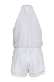 Current Boutique-Lovers + Friends - White Sleeveless Beaded Embellished Romper Sz M
