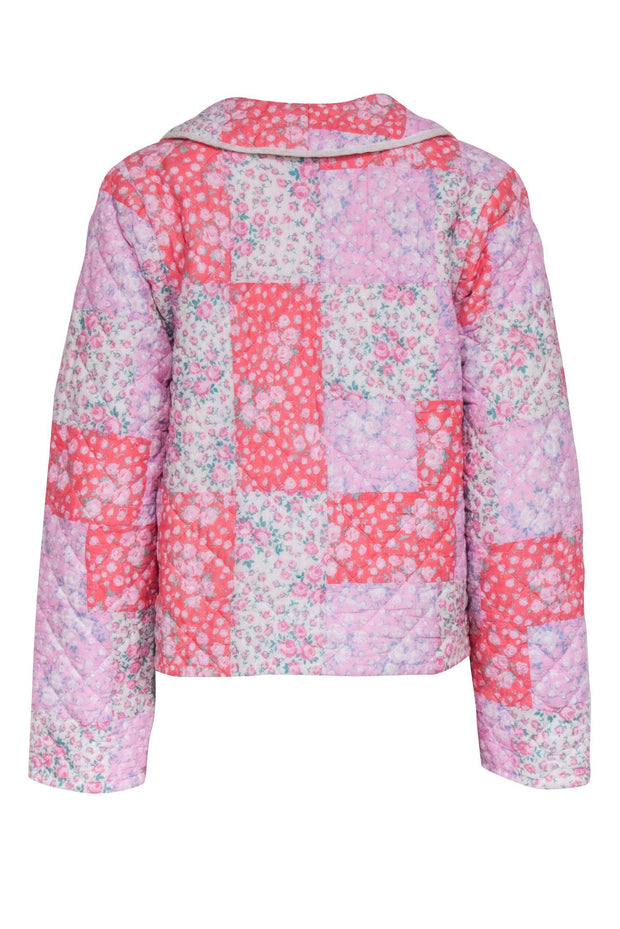 Current Boutique-LoveShackFancy - Pink Patchwork Floral Jacket Sz S