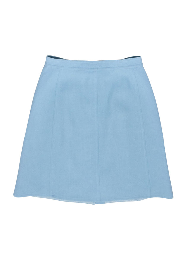 Current Boutique-Luca Luca - Blue Wool Circle Skirt Sz 10