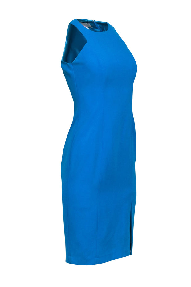 Current Boutique-Lucian Matis - Teal Blue Sleeveless Front Slit Dress Sz 4