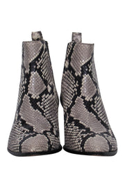 Current Boutique-M. Gemi - Grey & Black Snake Print Booties Sz 8