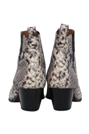 Current Boutique-M. Gemi - Grey & Black Snake Print Booties Sz 8