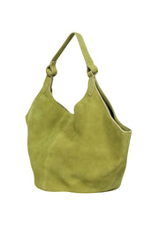 Current Boutique-M.I.L.A - Green Suede Top Handle Handbag