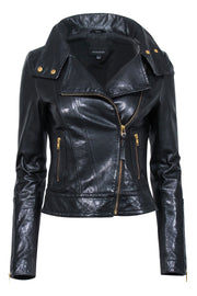 Current Boutique-Mackage x Aritzia - Black Leather Moto Jacket Sz XS