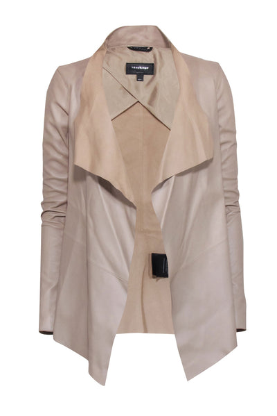 Current Boutique-Mackage - Tan Leather Open Front Leather Jacket Sz XS