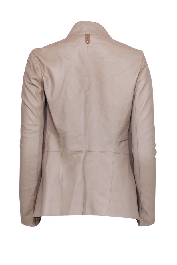Current Boutique-Mackage - Tan Leather Open Front Leather Jacket Sz XS