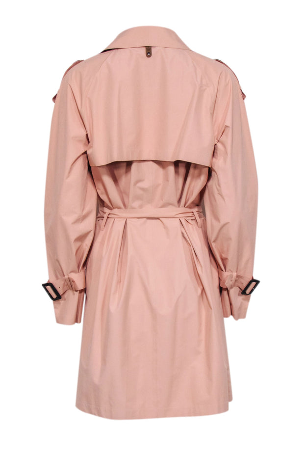 Current Boutique-Mackage - Light Pink Double Breasted Button Trench Coat Sz M