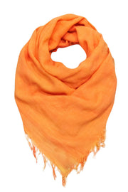 Current Boutique-Maison de Famille - Light Orange Fringe Hem Scarf