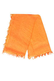 Current Boutique-Maison de Famille - Light Orange Fringe Hem Scarf