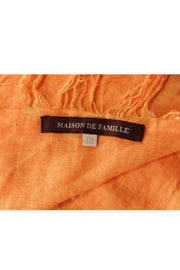 Current Boutique-Maison de Famille - Light Orange Fringe Hem Scarf