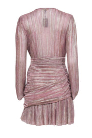 Current Boutique-Maje - Pink & Rose Gold Textured Mini Dress Sz 8