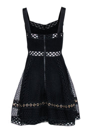 Current Boutique-Maje - Black Eyelet Sleeveless "Ravi" Dress Sz M