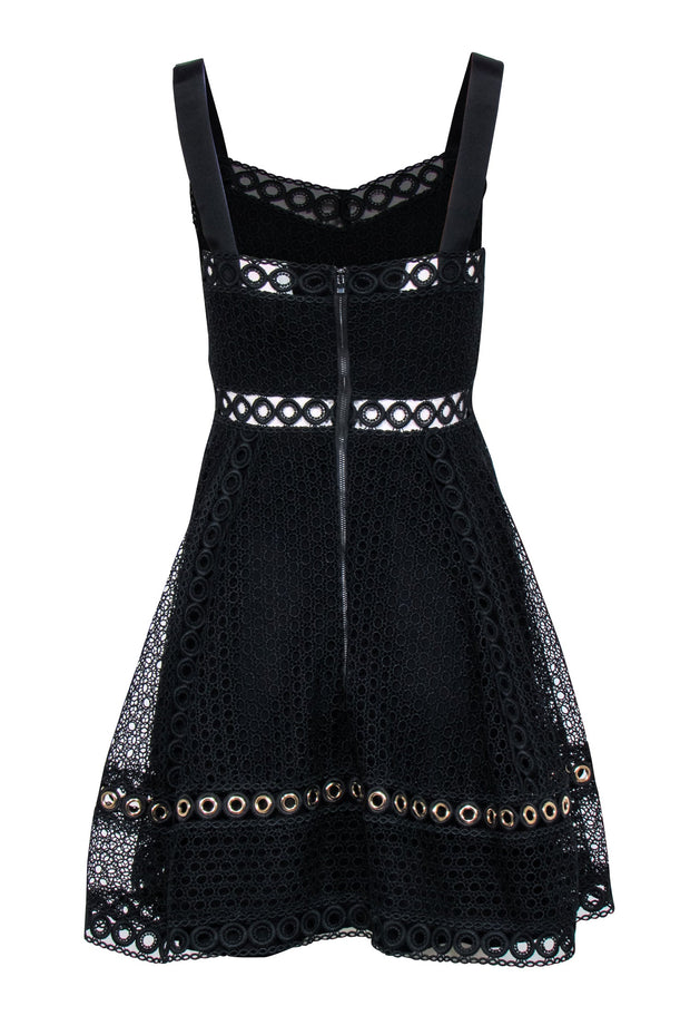 Current Boutique-Maje - Black Eyelet Sleeveless "Ravi" Dress Sz M