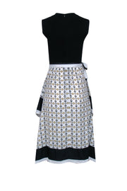 Current Boutique-Maje - Black, White, & Gold Horse Bit Print Dress Sz 4