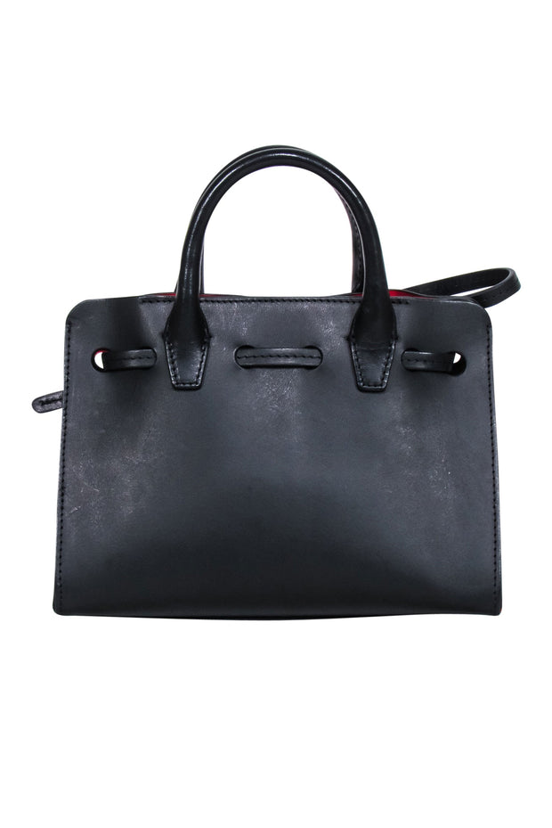 Current Boutique-Mansur Gavriel - Black Italian Vegetable Tanned Leather "Mini Mini Sun" Bag