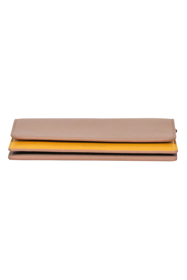 Current Boutique-Mansur Gavriel - Tan & Yellow Leather Shoulder Bag
